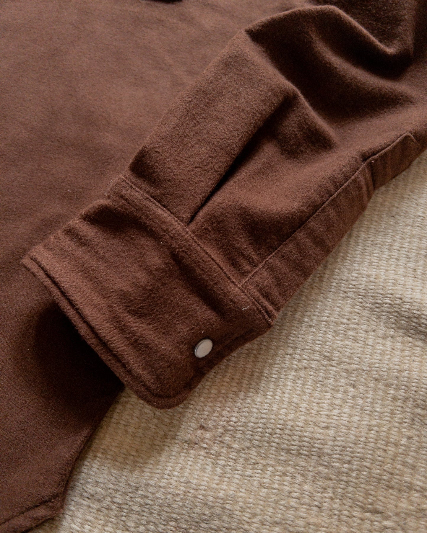 Moleskin Pearlsnap Shirt in Cocoa