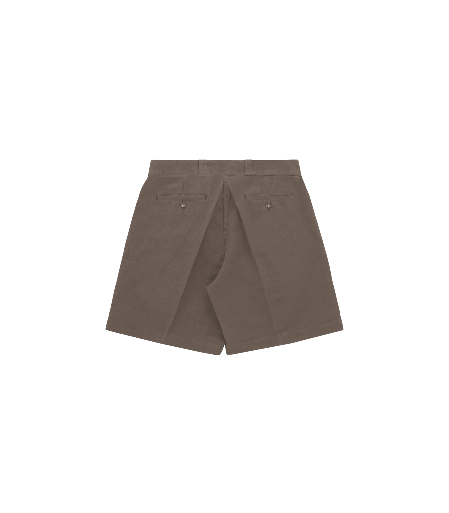 Canal Cotton & Linen Pleated Short in Mushroom