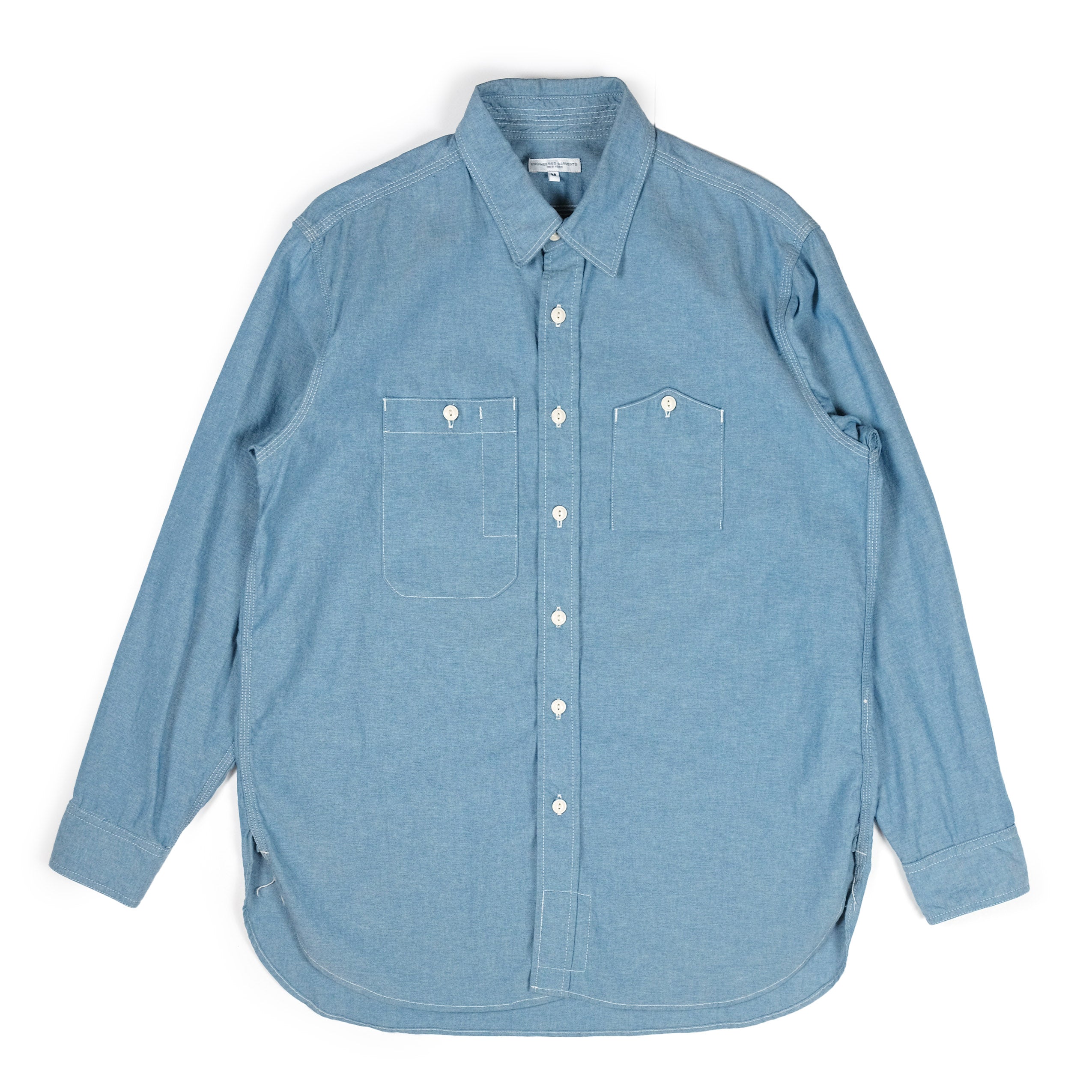 #PH-P1021M Engineered Garments Work Shirt in Chambray