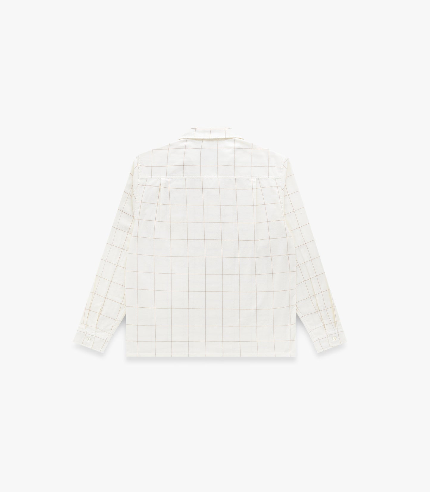 Hills Cotton and Cashmere Shirt in Bone Plaid