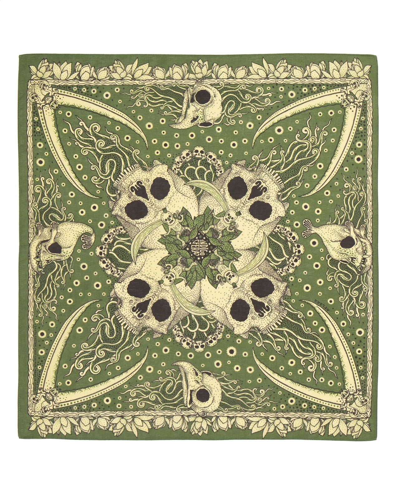 Skull Bandana in Green