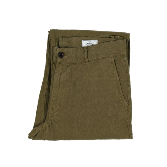 Linen Trousers in Olive
