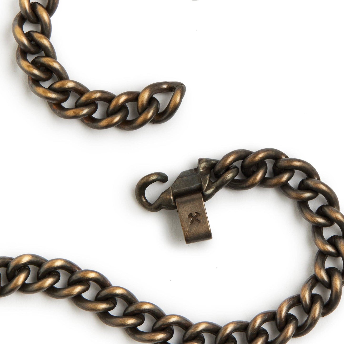 Classic Neck Chain in Work Patina Brass