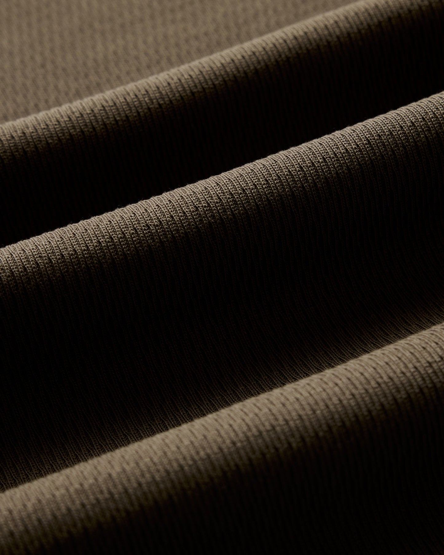 The Organic Cotton Waffle Short Sleeve Crew in Fatigue Olive