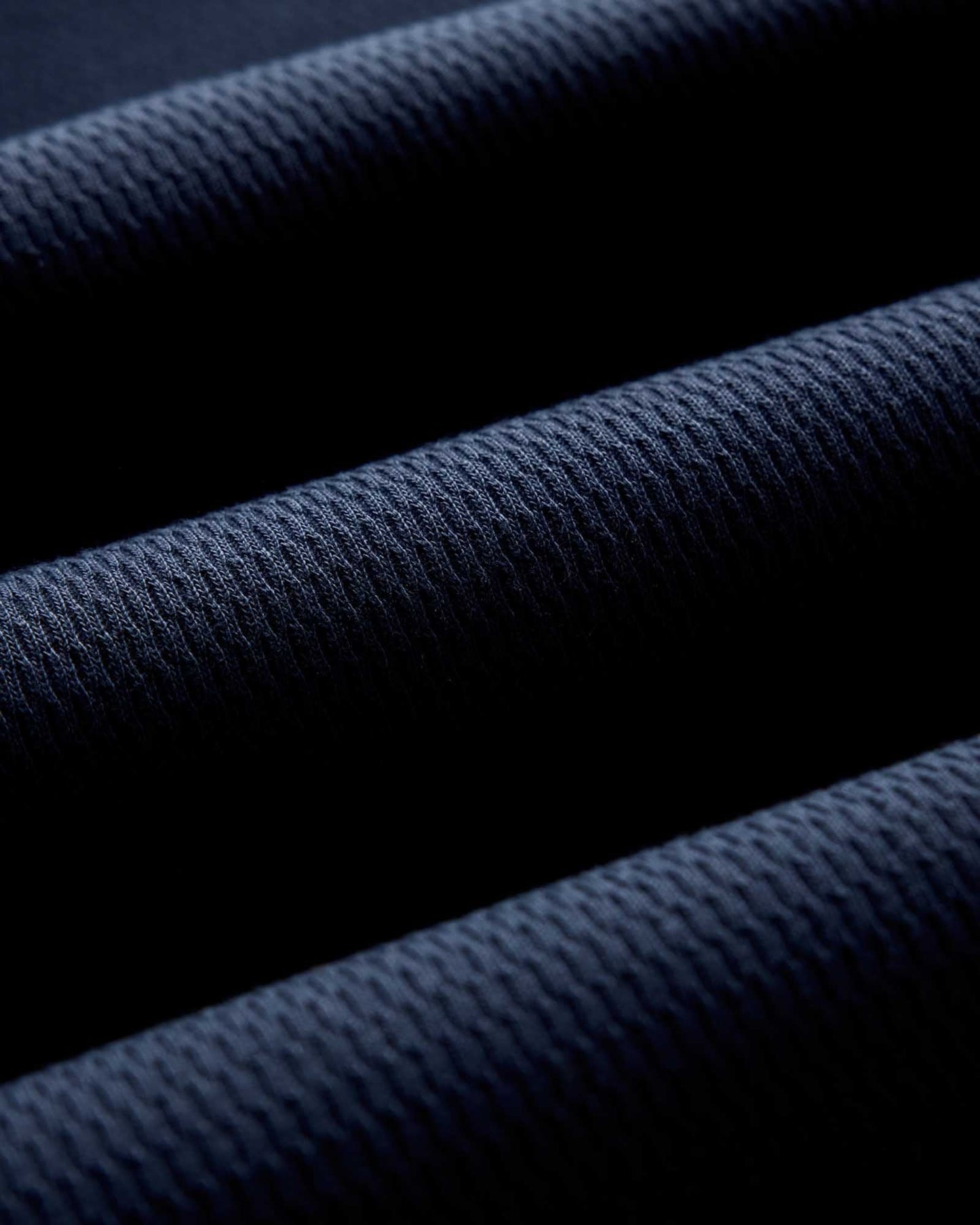 The Organic Cotton Crew in Dark Navy Waffle