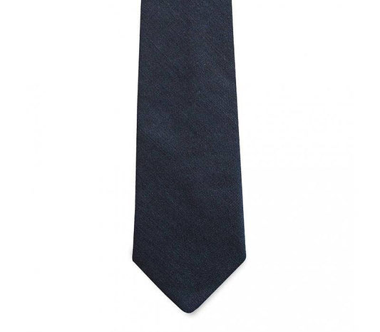 The Diplomat Navy Linen Tie