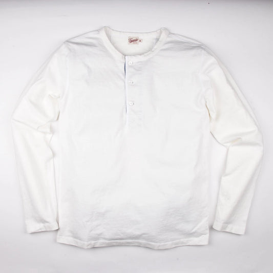13 Ounce Henley in White