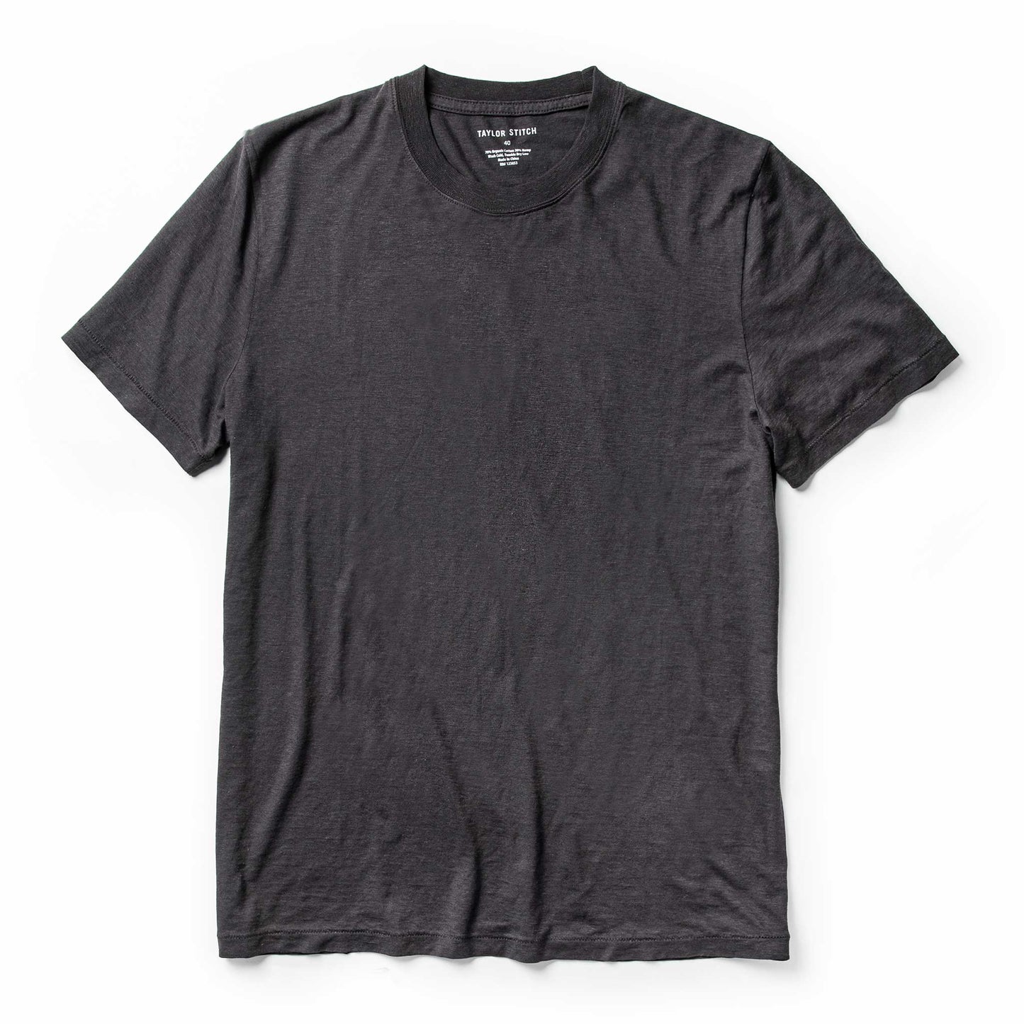 Cotton Hemp Tee in Charcoal
