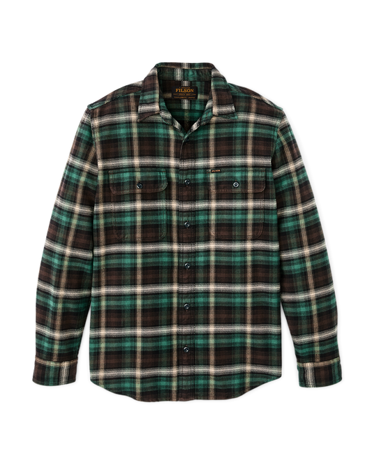 Vintage Flannel Work Shirt in Brown Cream Multiplaid