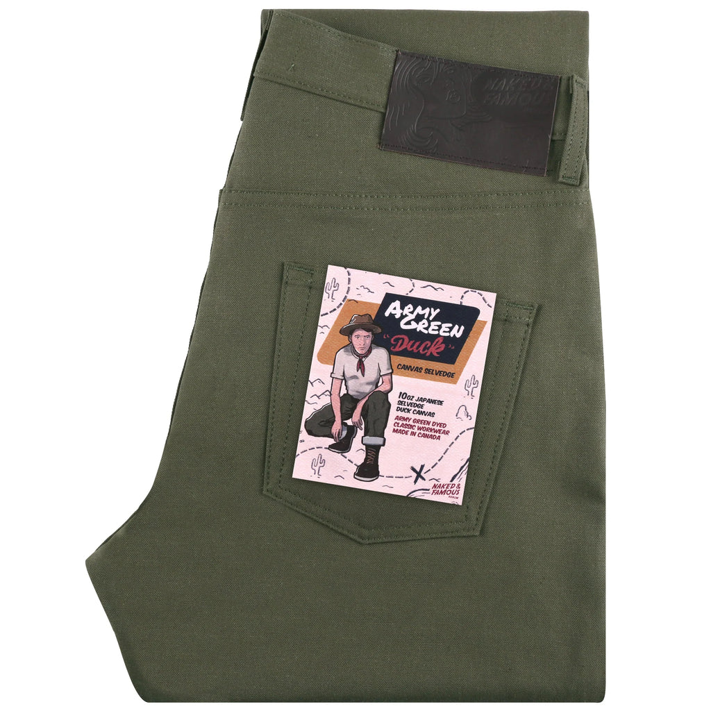#PH-P3135434 Naked and Famous Denim Easy Guy in Army Green Duck Canvas