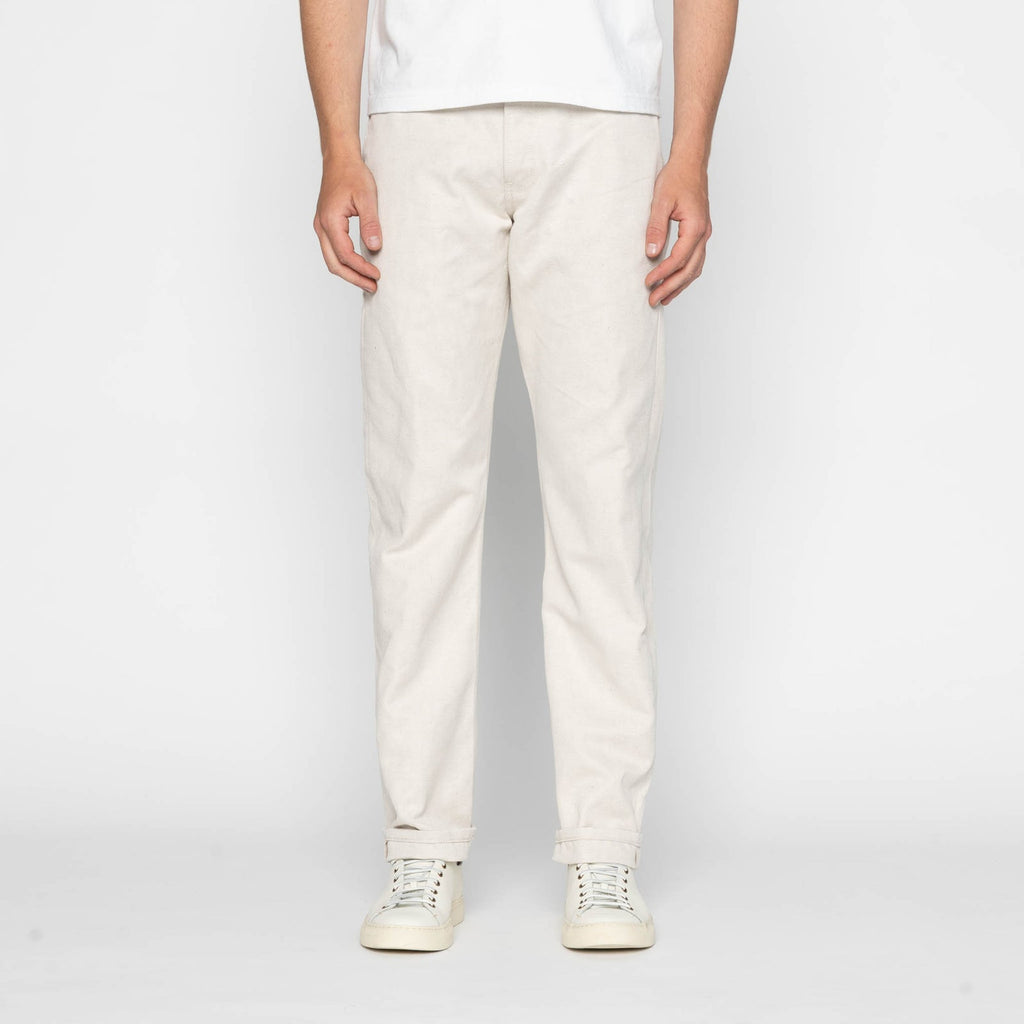 True Guy in Tabi Selvedge in Off White