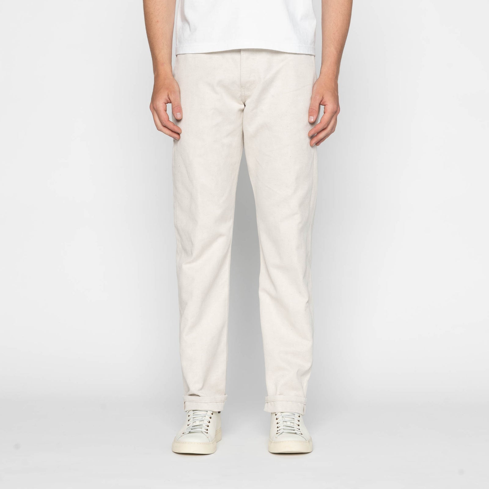 True Guy in Tabi Selvedge in Off White