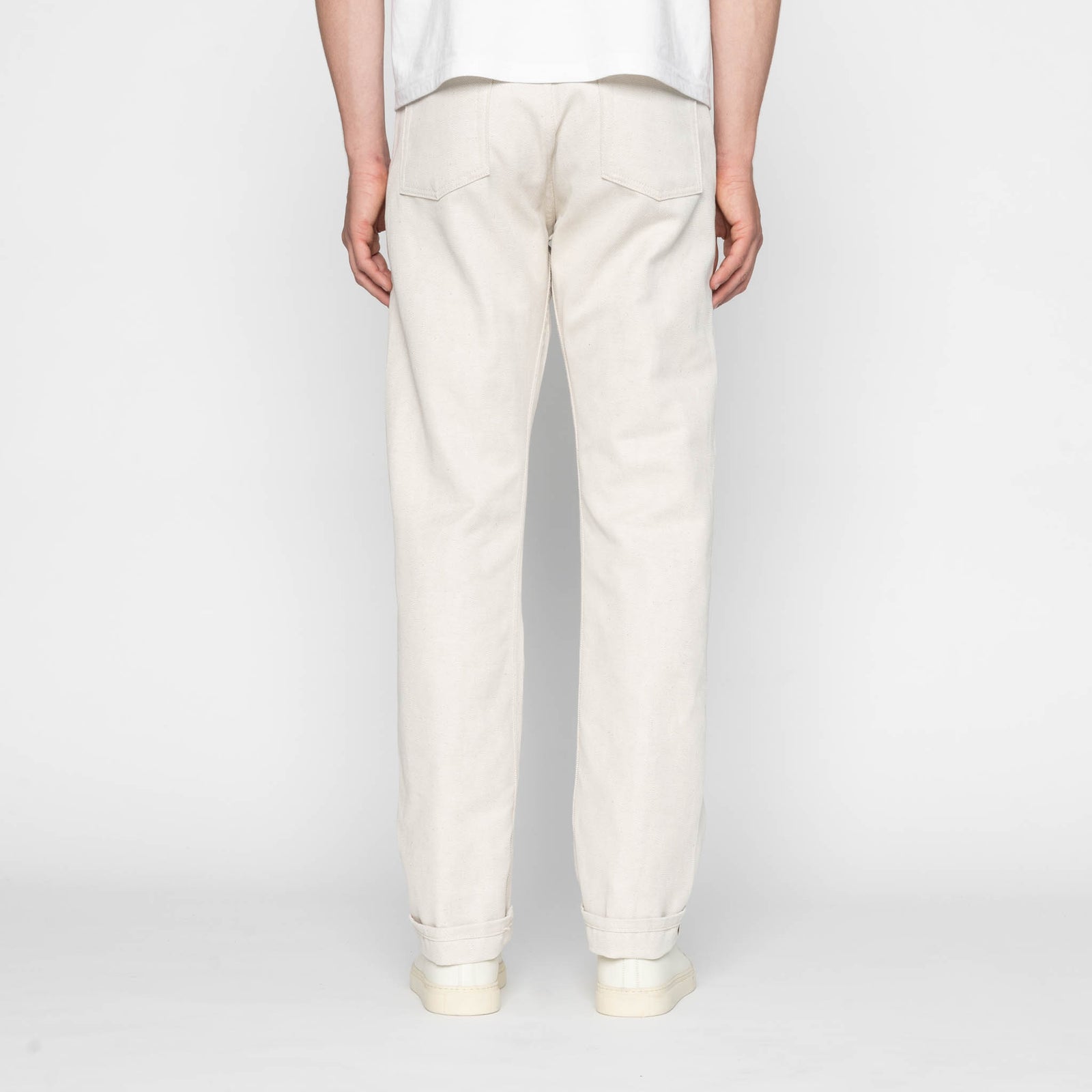 True Guy in Tabi Selvedge in Off White