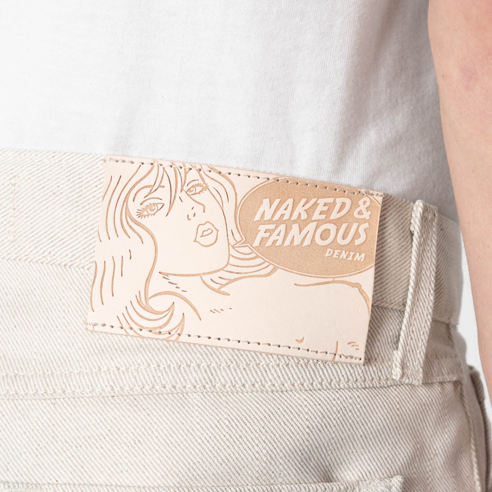True Guy in Tabi Selvedge in Off White
