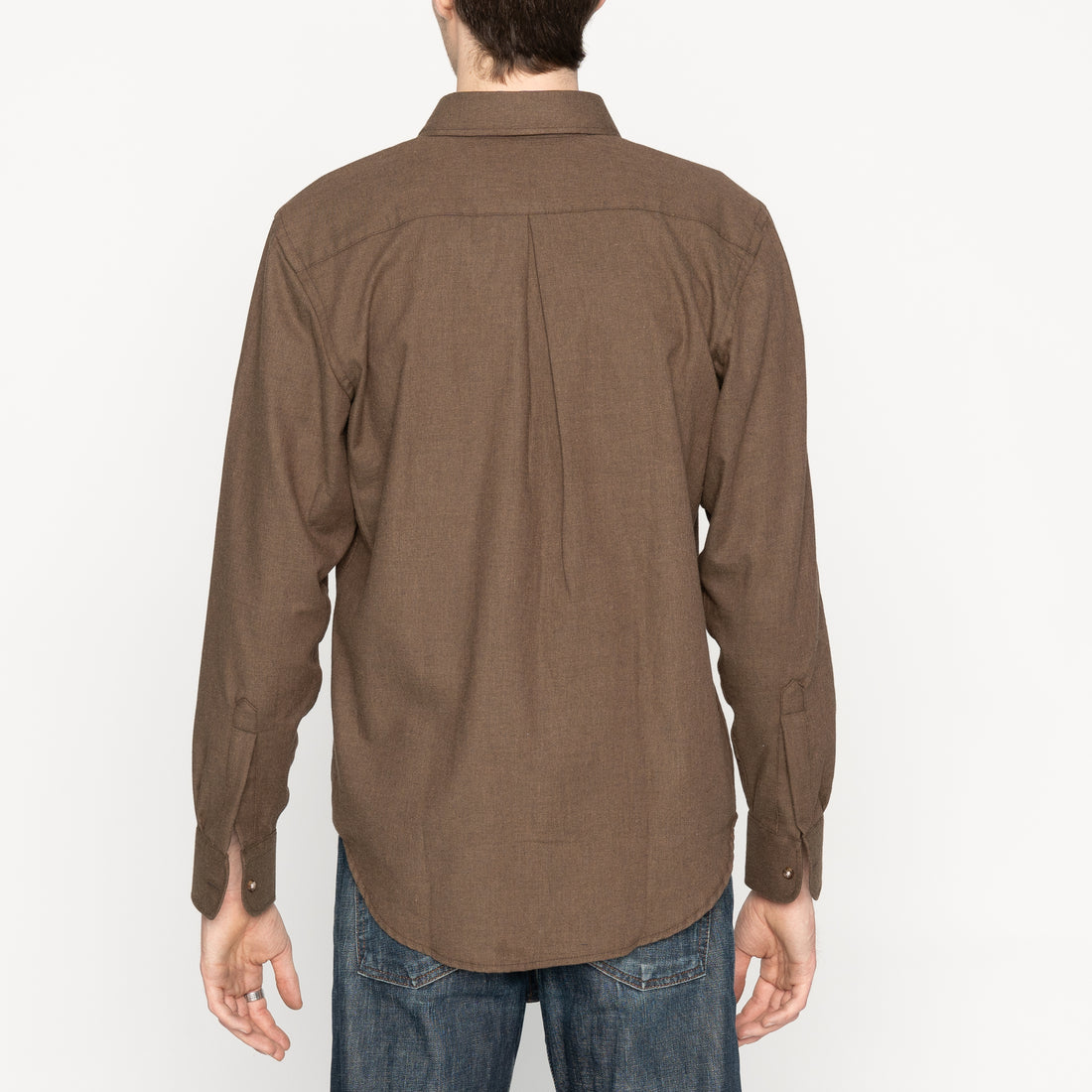 Easy Shirt in Soft Melange Brown Twill