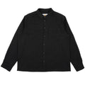True Shirt in Black Double Weave Slub Gauze