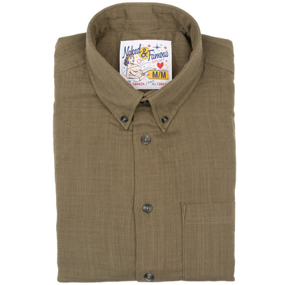 Easy Shirt in Juniper Double Wave Slub Gauze