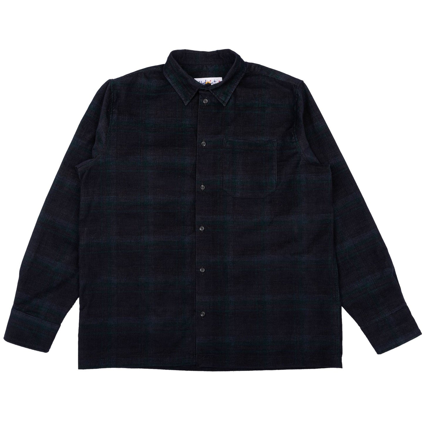True Shirt in Navy Green Corduroy