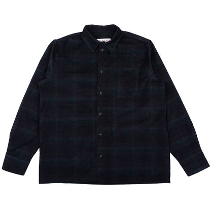 True Shirt in Navy Green Corduroy
