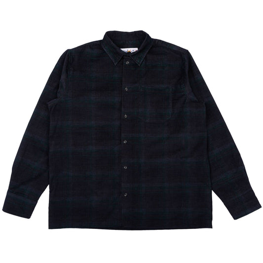 True Shirt in Navy Green Corduroy