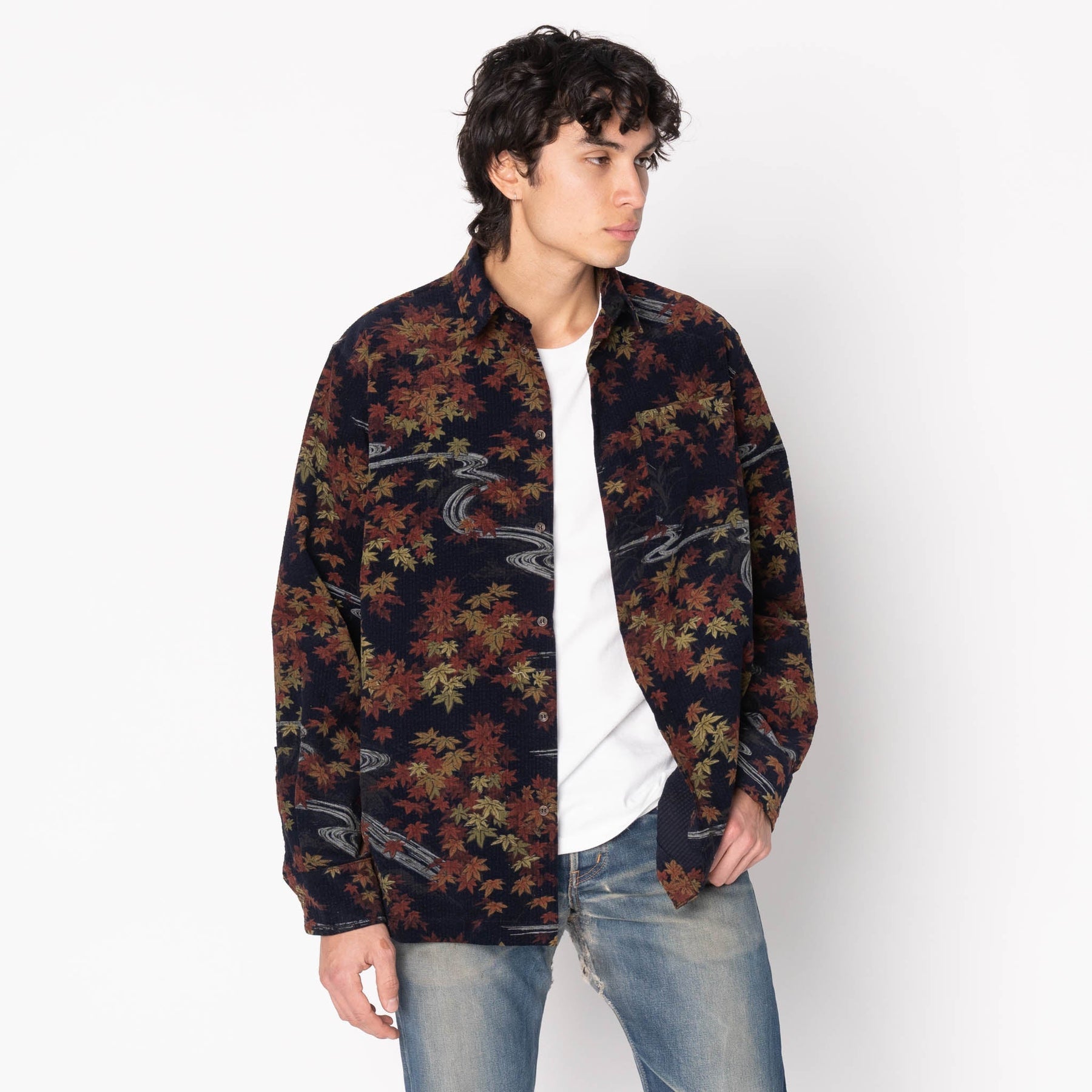 True Shirt in Navy Printed Autumn