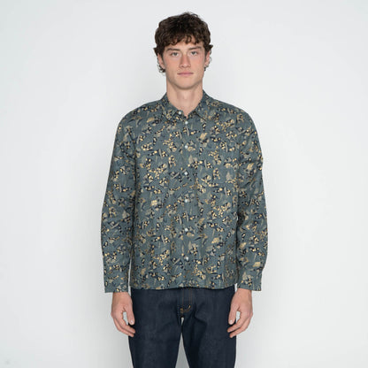 True Shirt in Blue Origami Poplin