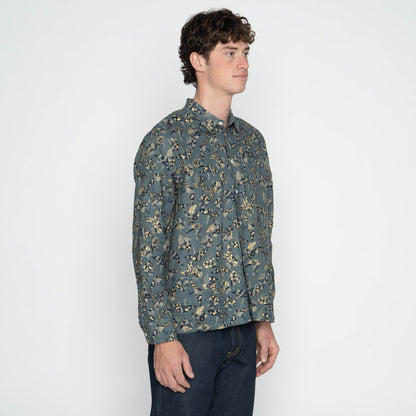 True Shirt in Blue Origami Poplin