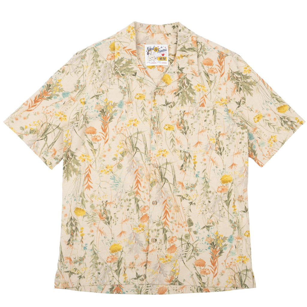 Aloha Shirt in Natural Flowers Painting