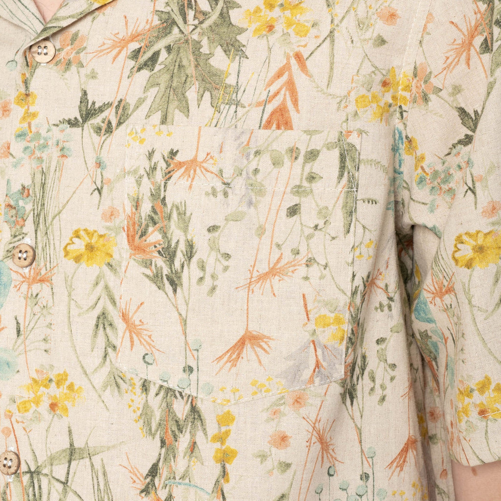Aloha Shirt in Natural Flowers Painting