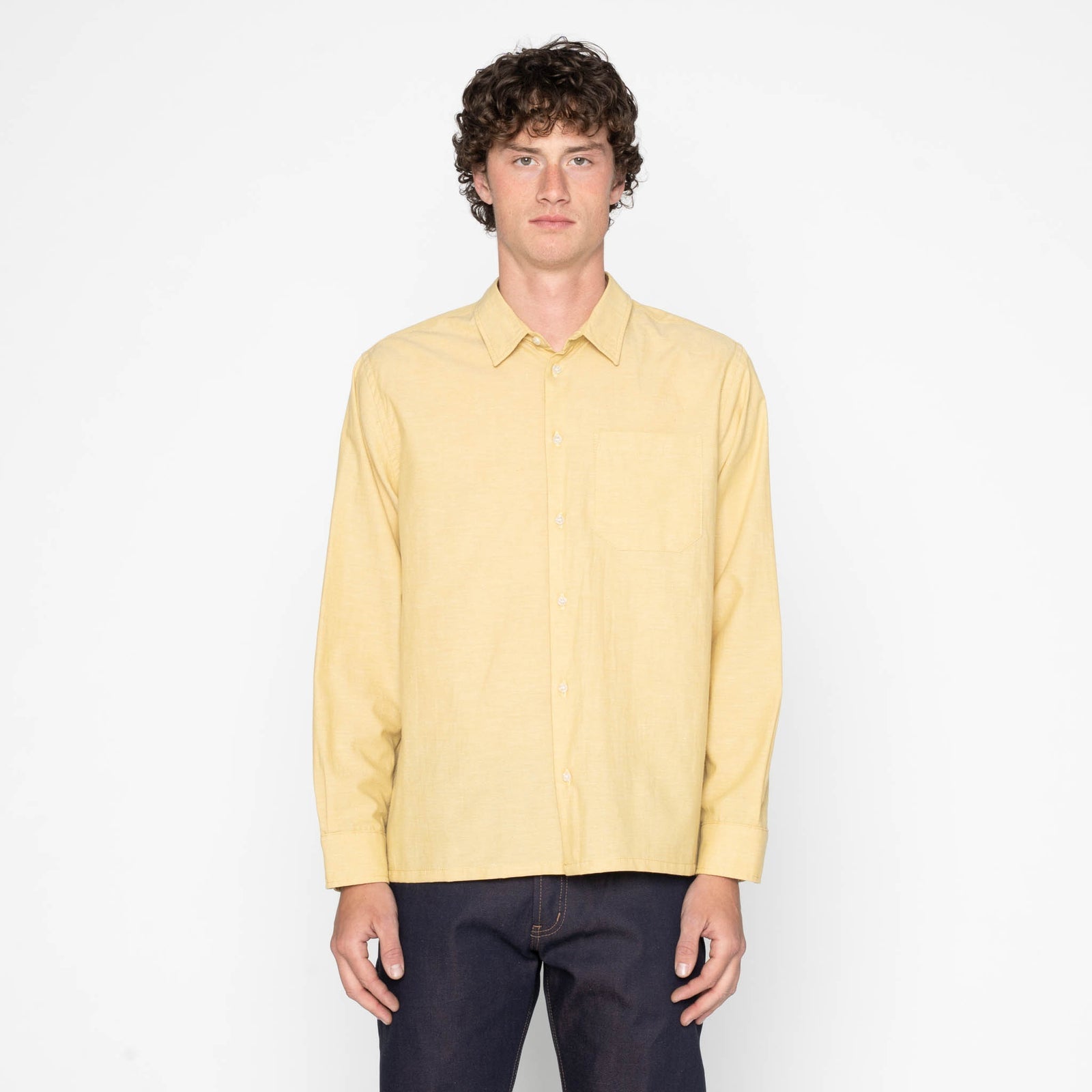 True Shirt in Yellow Selvedge Chambray