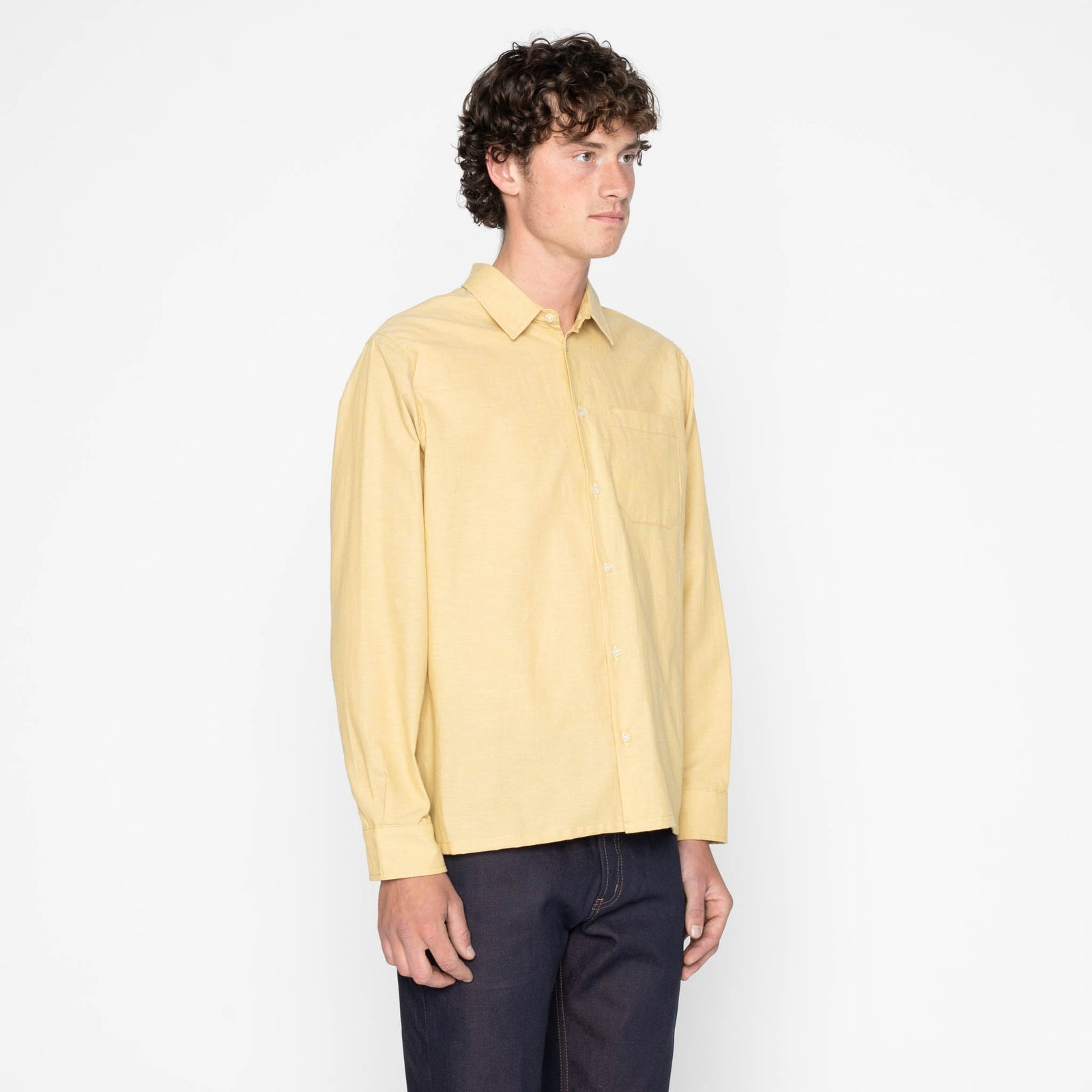 True Shirt in Yellow Selvedge Chambray