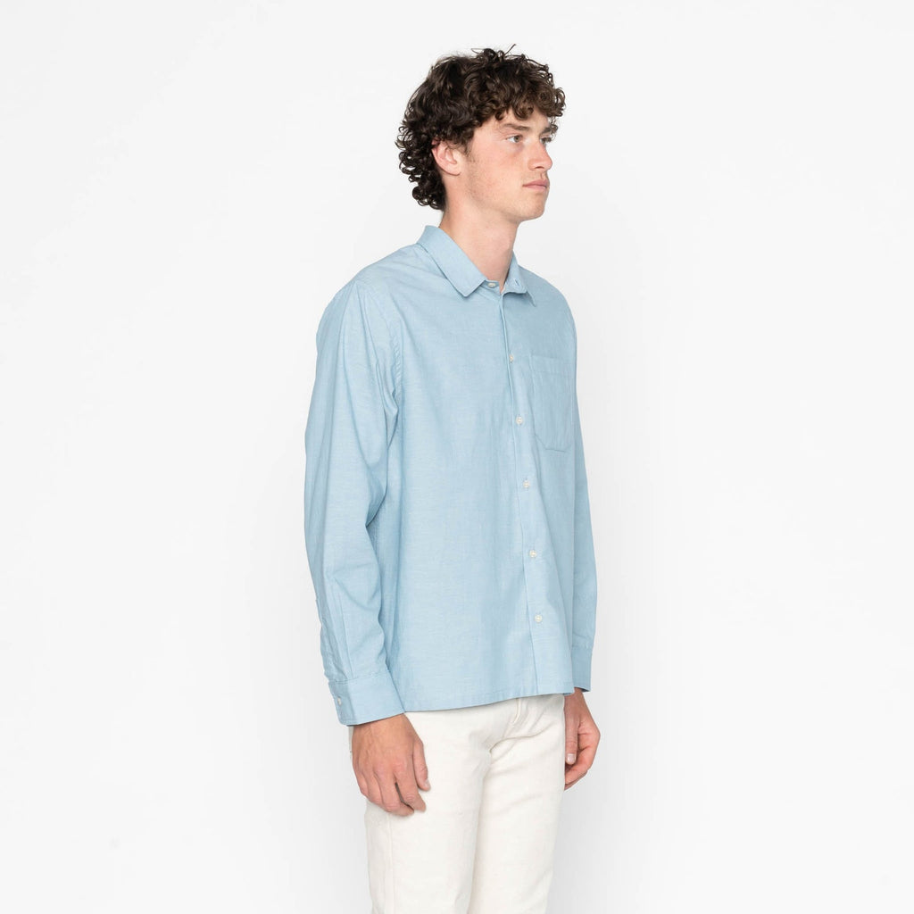 True Shirt in Pale Blue Selvedge Chambray