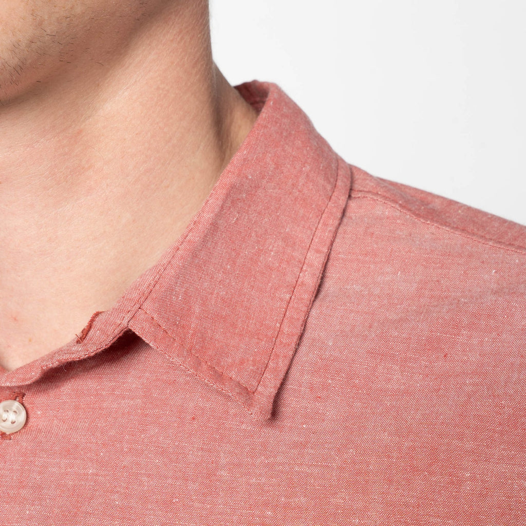 True Shirt in Red Selvedge Chambray