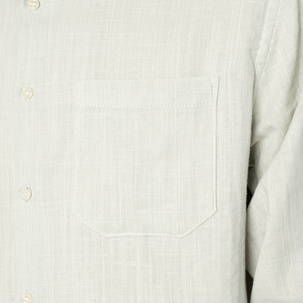True Shirt in Mint Double Weave Slub Gauze