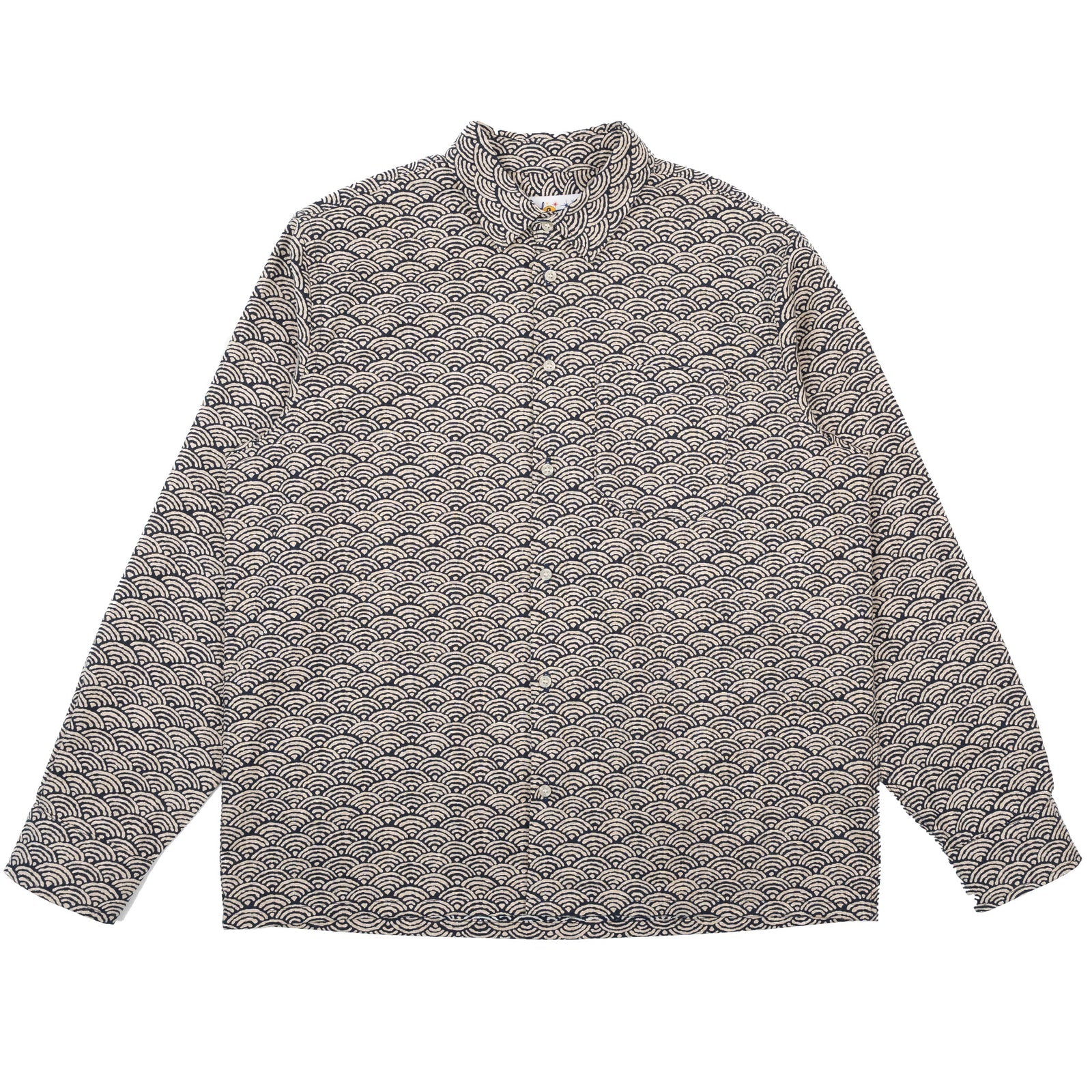 True Shirt in Indigo Seigaiha Waves