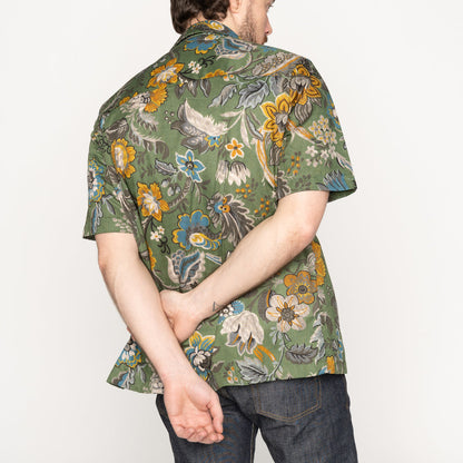 Aloha Shirt in Vintage Pique Green