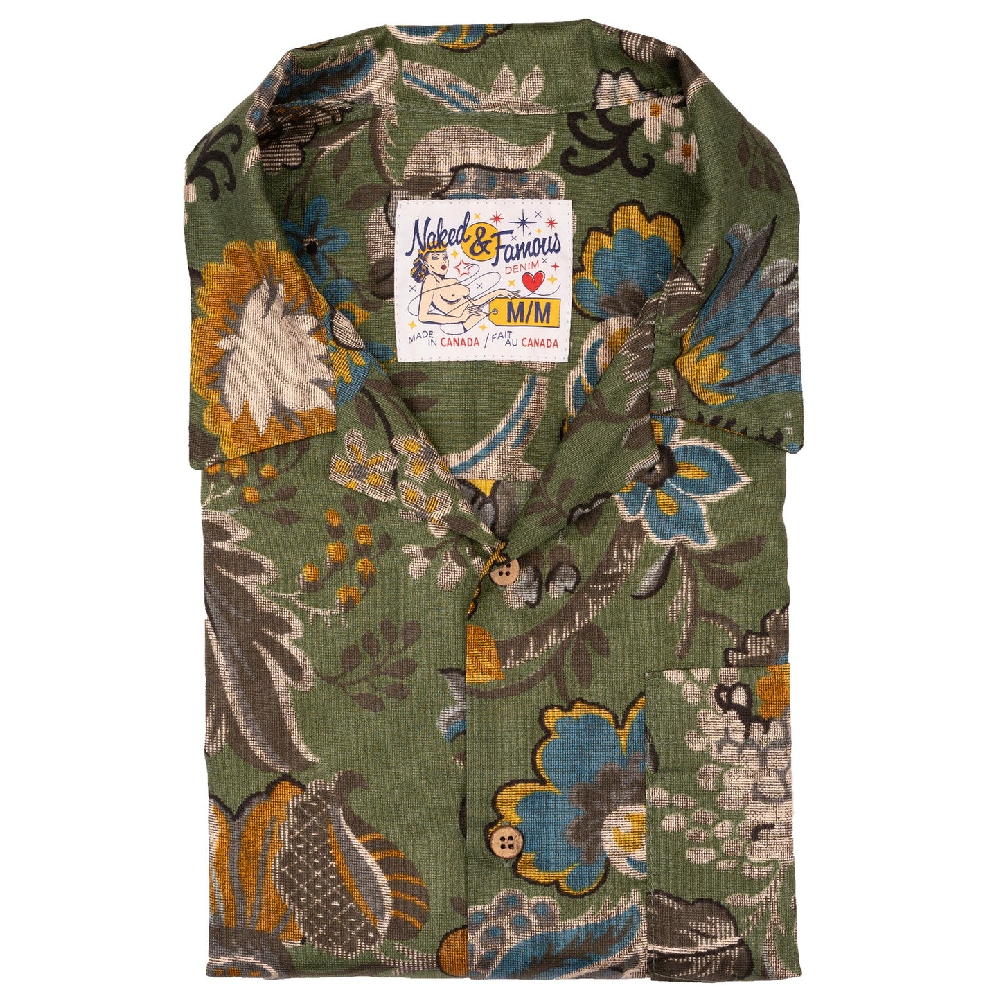 Aloha Shirt in Vintage Pique Green