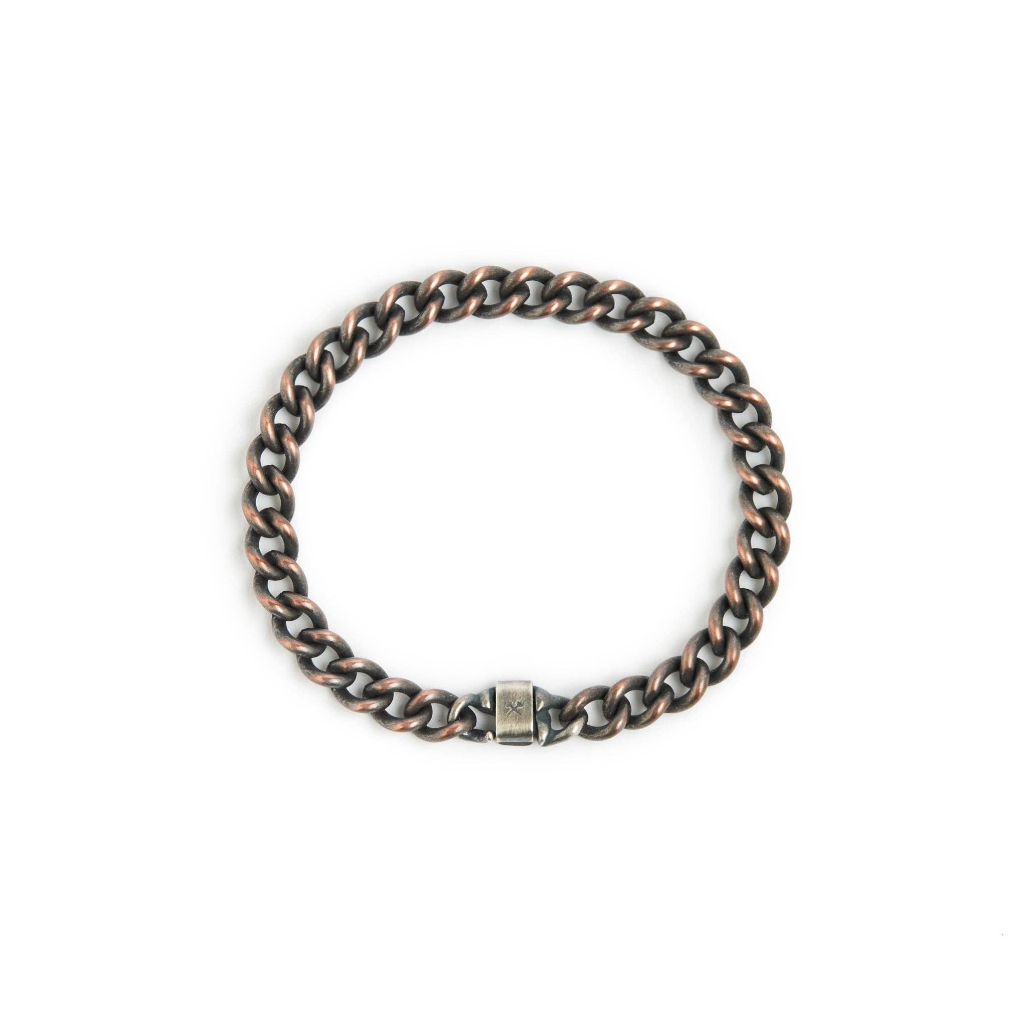 Classic Chain Bracelet in Work Patina Brass