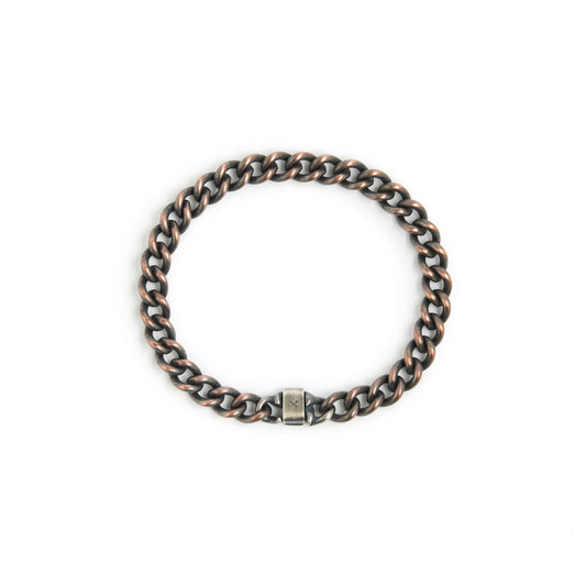 Classic Chain Bracelet in Work Patina Brass