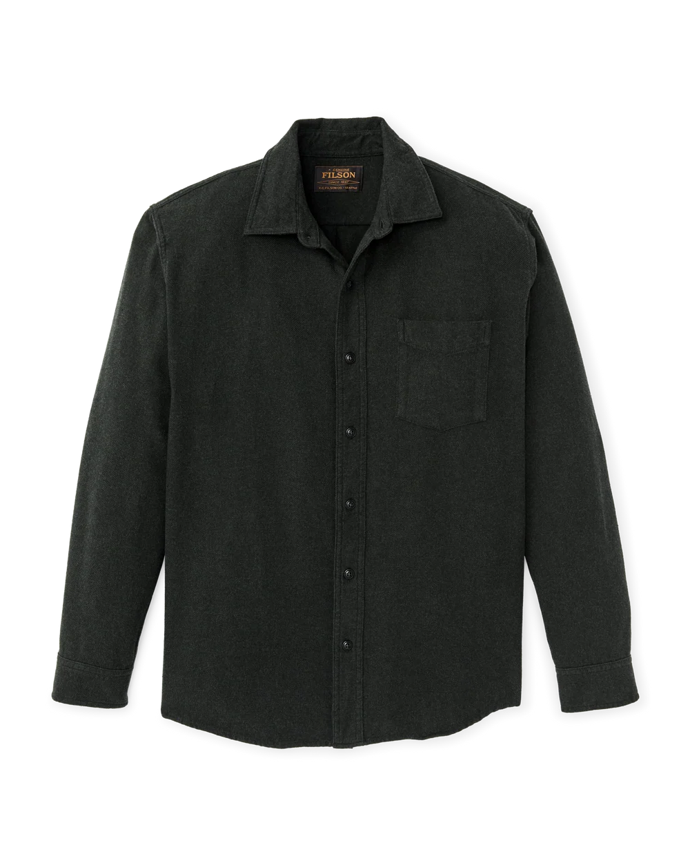 Rustic Flannel Shirt in Dark Moss Heather