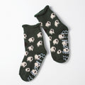 Pile Room Socks in Dark Green Sheep
