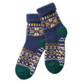 Comfy Room Socks in Navy Snow Flake