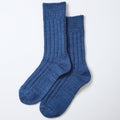Organic Cotton Indigo Tone Socks in Light Denim