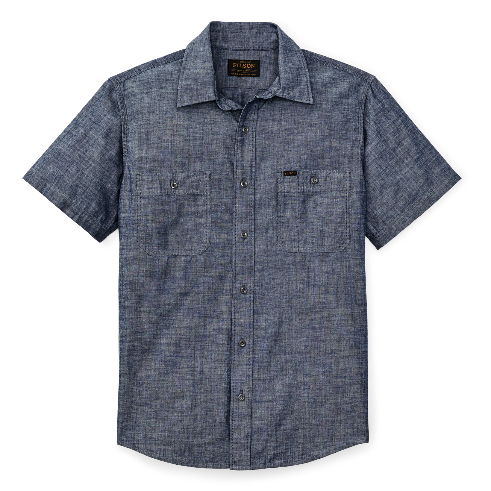Short Sleeve Chambray Shirt in Vintage Fade