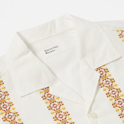 Minari Shirt In Ecru Embroidered Organic Poplin