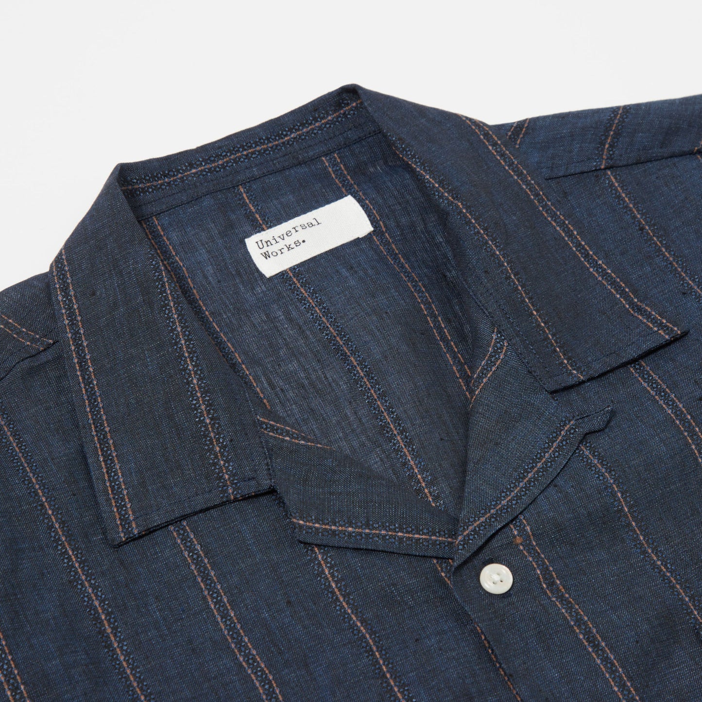 Road Shirt in Blue Striped Linen