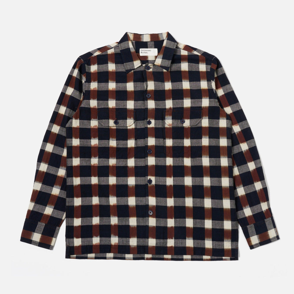 Utility Shirt in Check Ikat