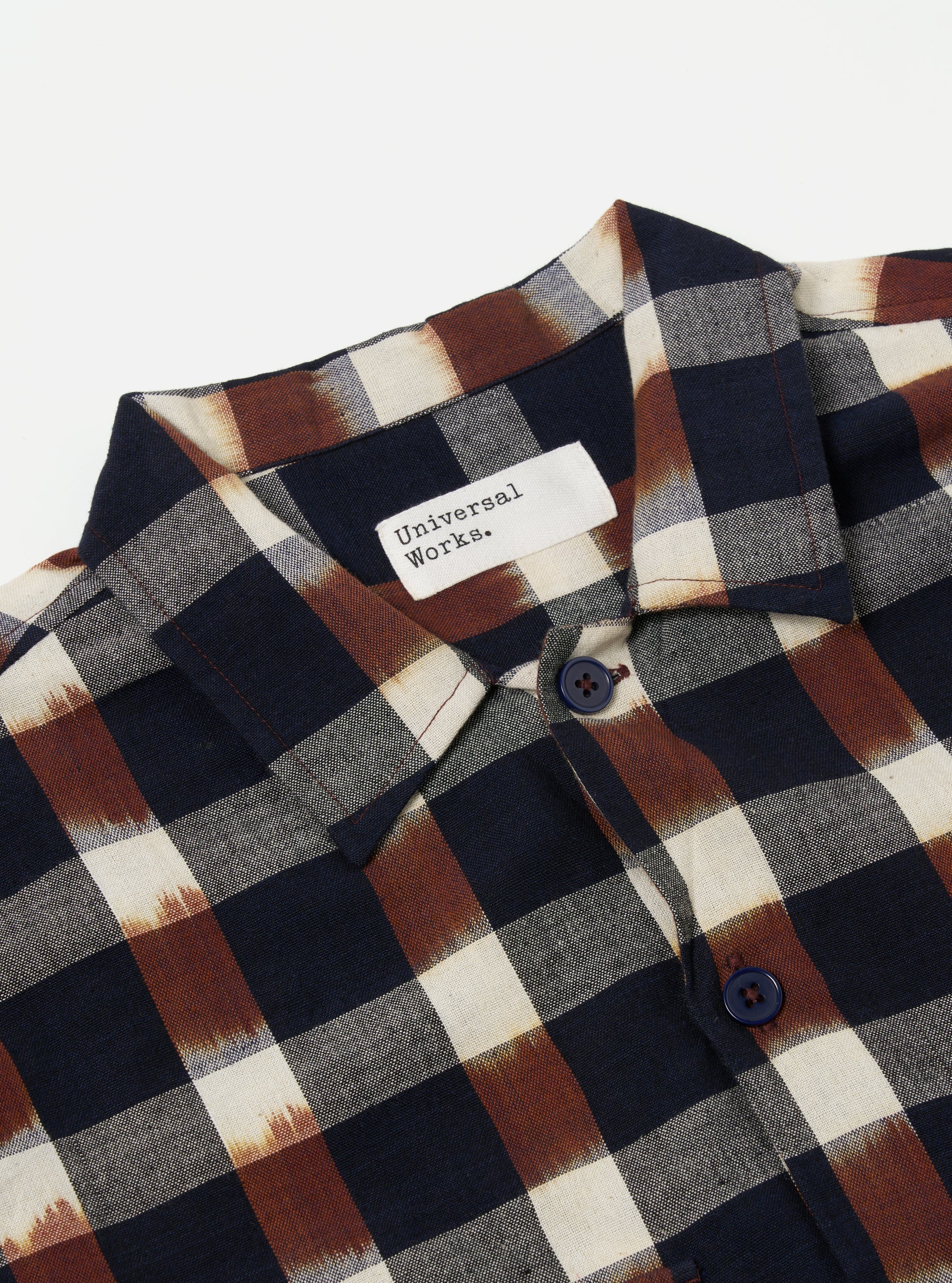 Utility Shirt in Check Ikat