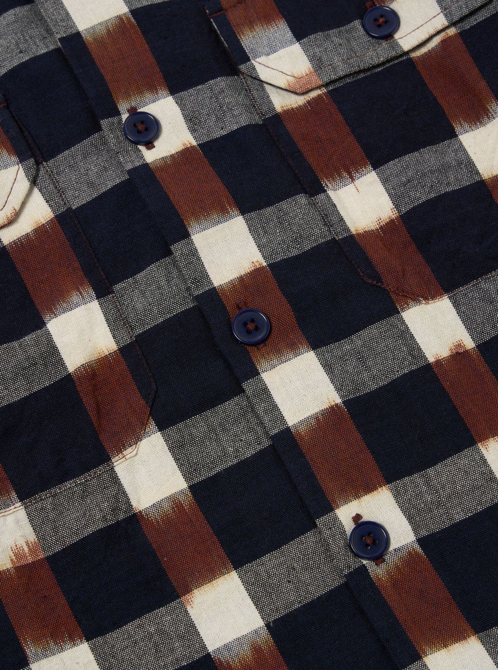 Utility Shirt in Check Ikat