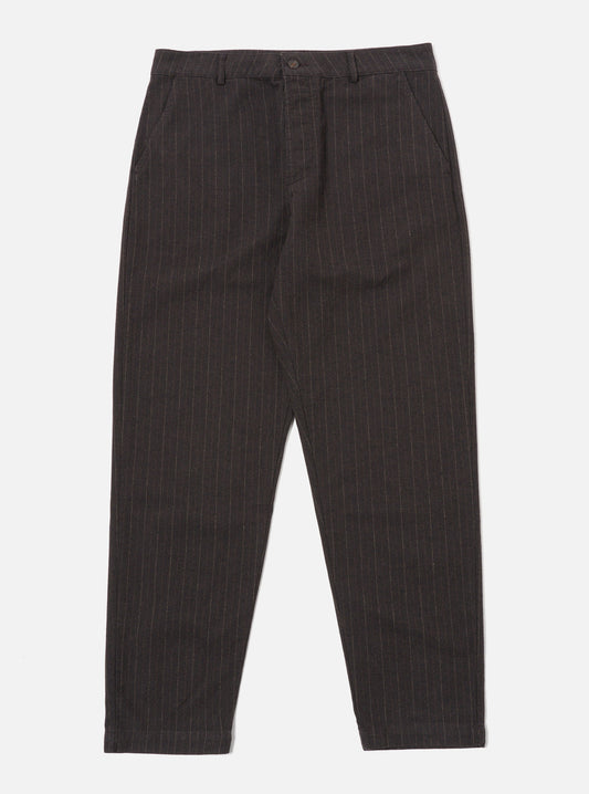 Military Chino in Brown Pinstripe